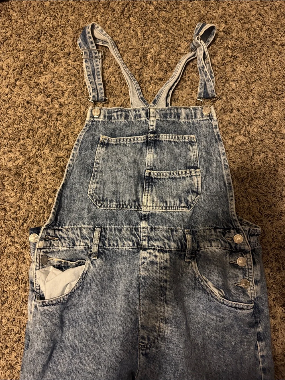 Free People Ziggy Overalls Powder Blue